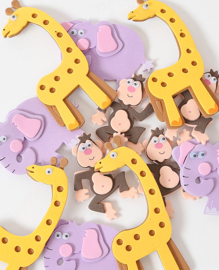 Foam Rubber Stickers Wild Animals I, 5.5-9.5 cm, 12 pcs.