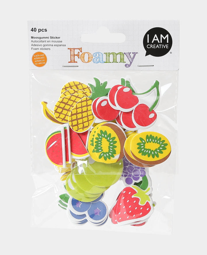 Moosgummi Sticker Früchte, 3-5.2 cm