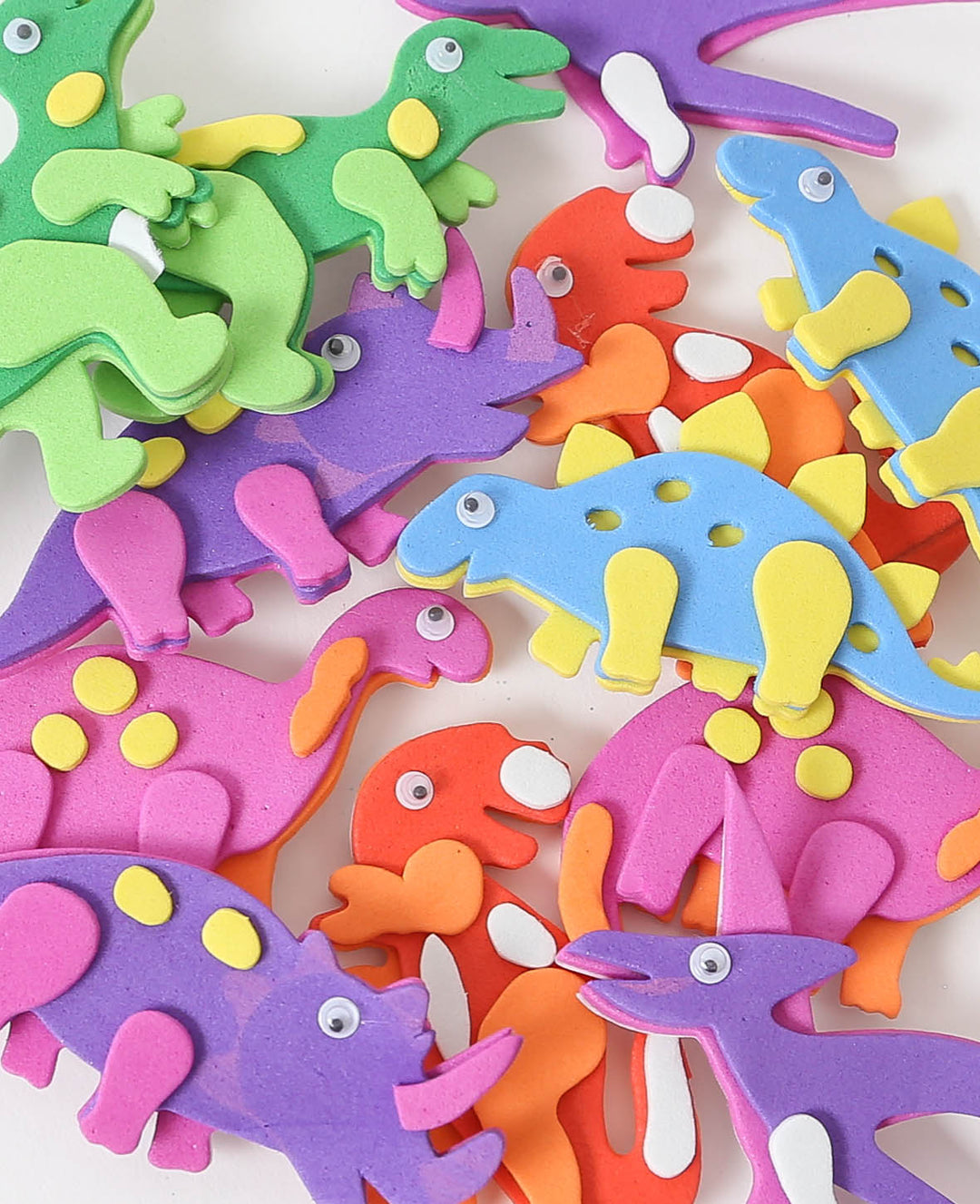 Moosgummi Sticker Dinosaurier, 7 x 3 cm, 12 Stk.