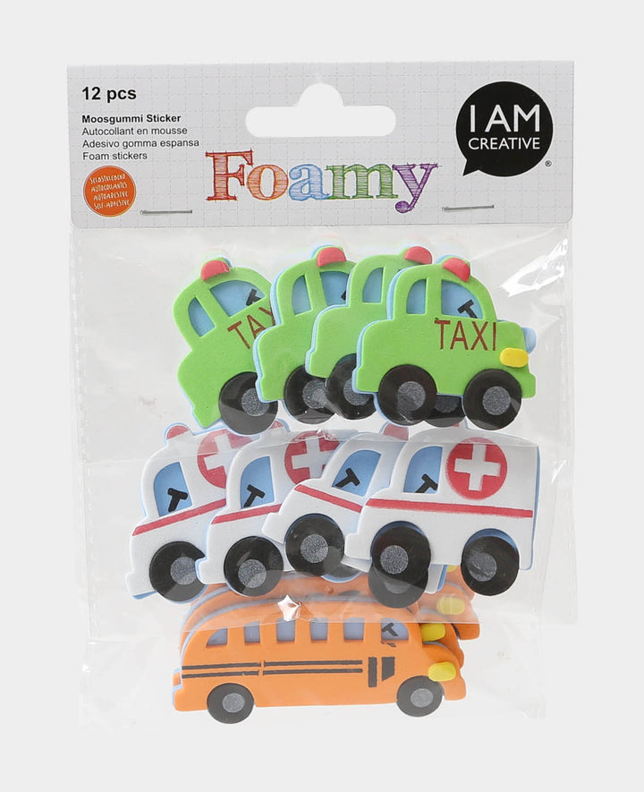 Moosgummi Sticker Cars I, 4.2-7 cm, 12 Stk.