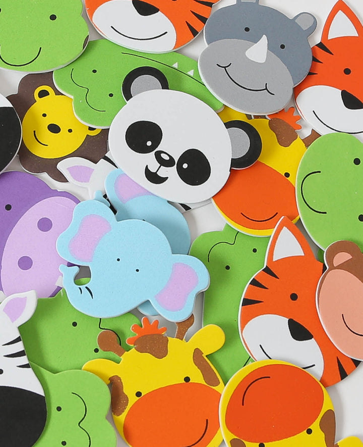 Moosgummi Sticker Zoo Tiere, 5.5 x 6 cm, 108 Stk.