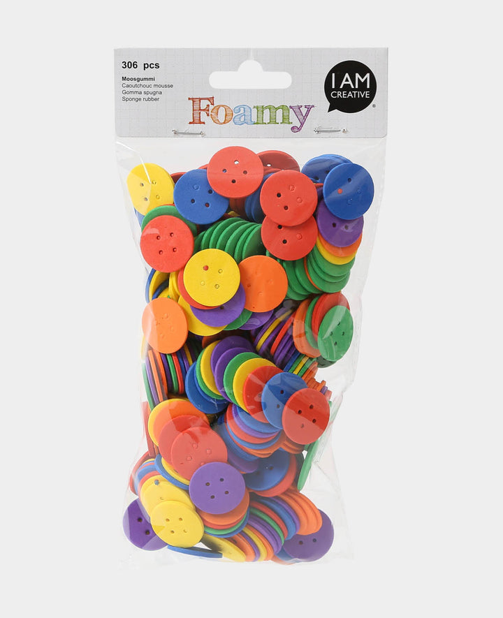 Moosgummi Knöpfe, ø 2.4 cm, 306 Stk.