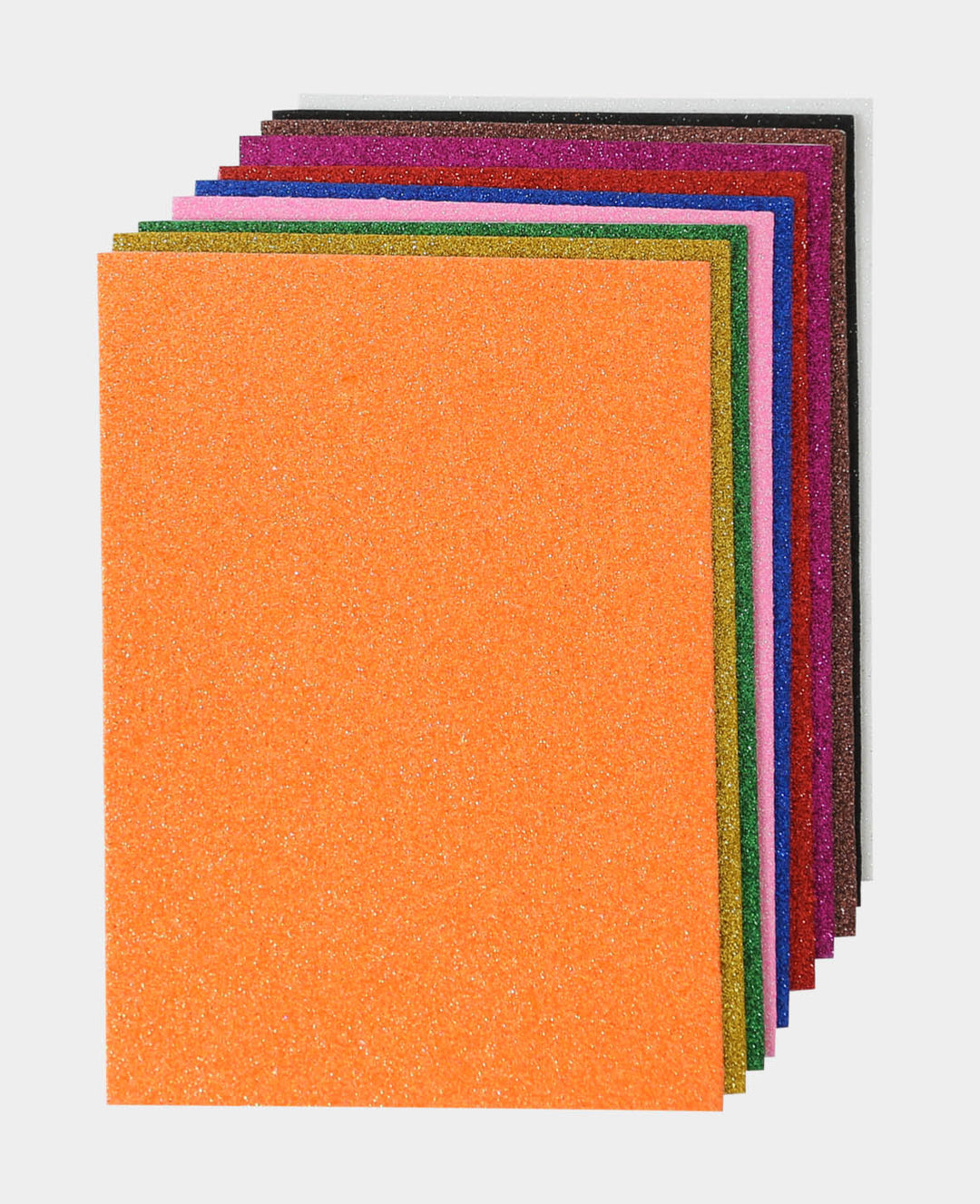 Moosgummi A5 Platten Glitter, selbstklebend, 10 Stk.