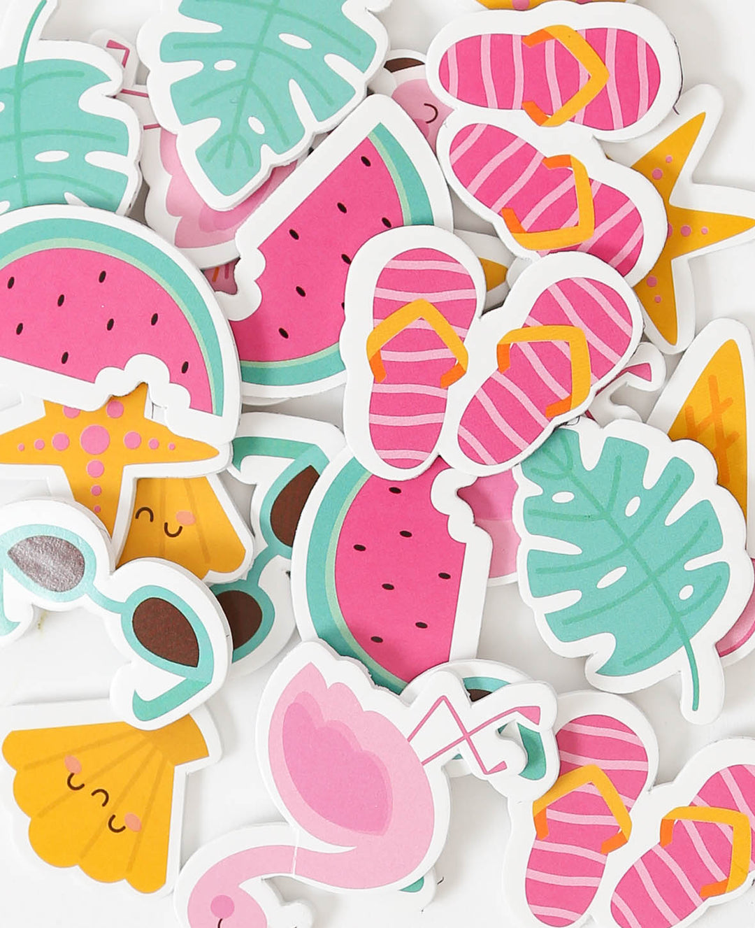 Foam Rubber Summer, approx. 3.5 x 5 cm, 21 pieces