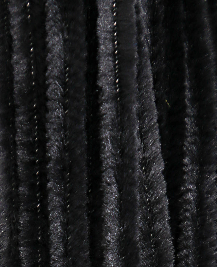 Chenilledraht / Pfeifenputzer, Schwarz, ø 9 mm x 50 cm, 12 Stück