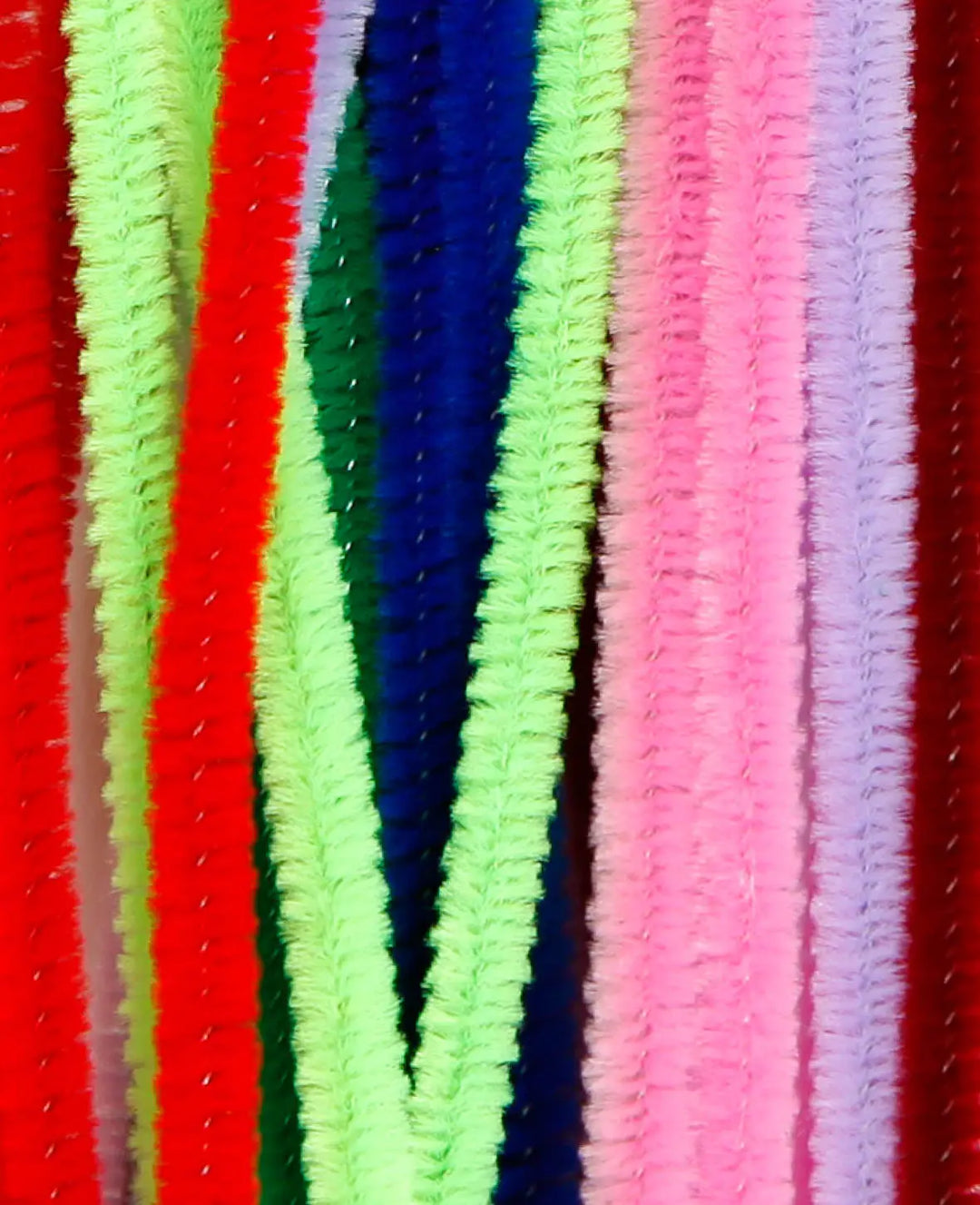 Chenilledraht / Pfeifenputzer, Bunt, ø 6 mm x 30 cm, 24 Stück