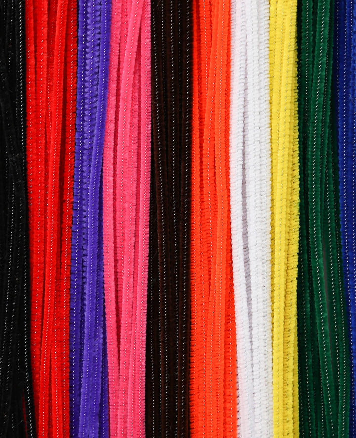 Chenilledraht / Pfeifenputzer, Bunt, ø 3 mm x 15 cm, 100 Stück