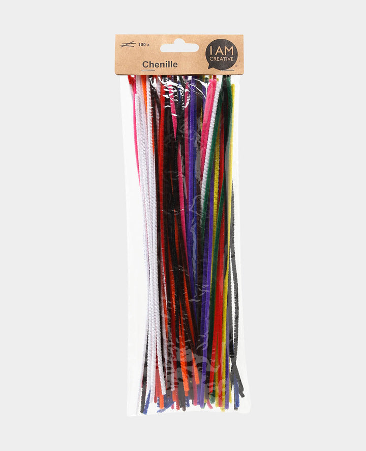 Pipe Cleaners, Assorted Colors, ø 3 mm x 30 cm, 100 Pieces