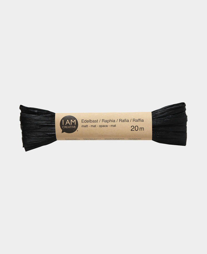 Edelbast matt, Schwarz, 20 m