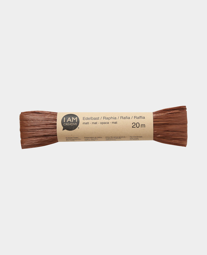 Raffia matt, Dark brown, 20 m