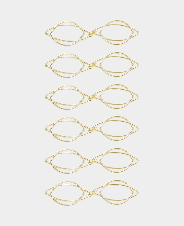Clips photo, pinces photo avec articulation mobile, ouverture max. 15 mm, doré, 6 pcs.
