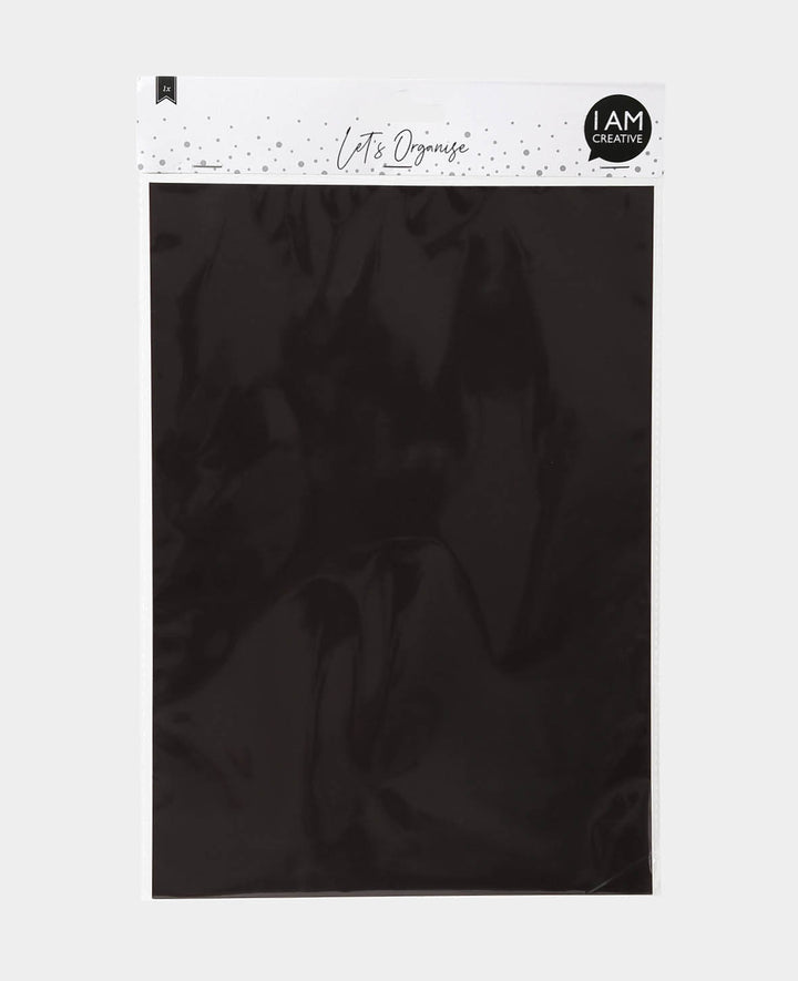 Magnetic Sheet A4, magnetic and self-adhesive foil for making custom-cut magnets, Black, 210 x 1 x 297 mm