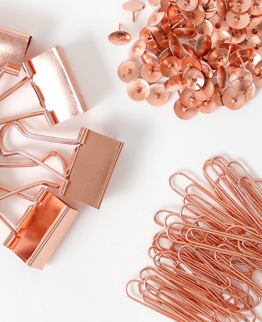 Clips Set Rose Gold, Rose Gold, 32 mm, 49 x 10 mm, ø 10 x 10 mm, 208 pcs.