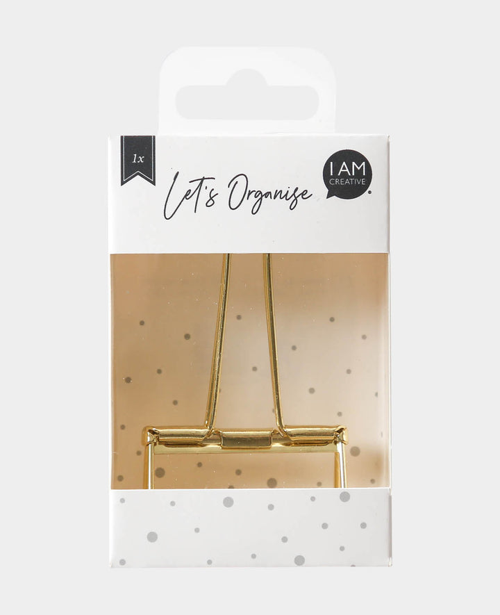Pince-notes dorée, pince à rabat avec bras pliables, capacité de serrage jusqu&