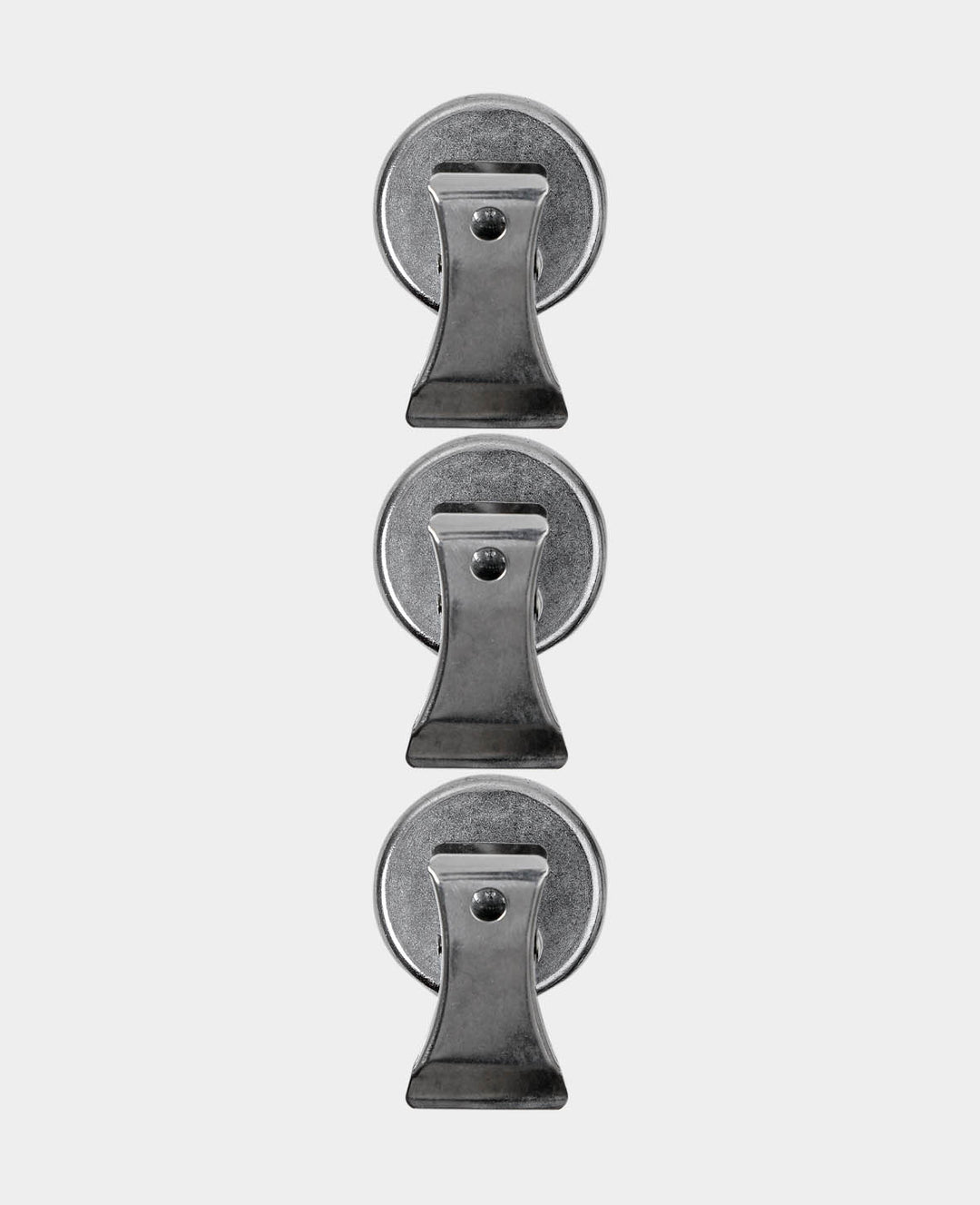 XL Magnete mit Klammer stark, Magnetklammern mit guter Klemmkraft, Silber, 3.6 x 2.4 x 5 cm, 3 Stück