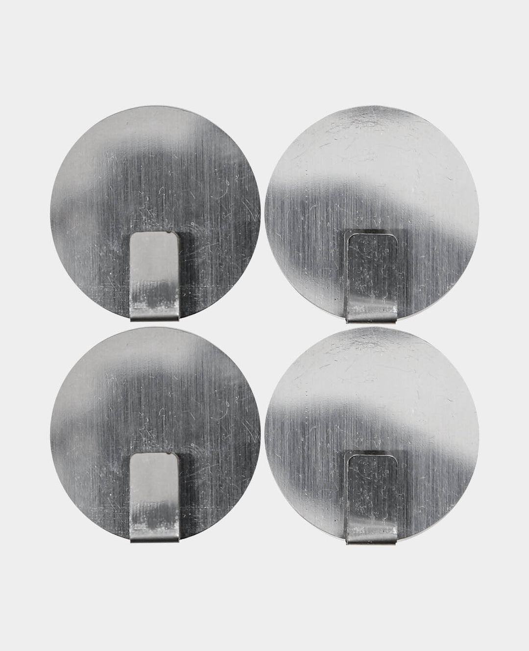 Magnete mit Haken stark, Magnethaken für Tücher oder Kleider mit guter Haftkraft, Silber, ø 3.5 x 0.8 cm, 4 Stück
