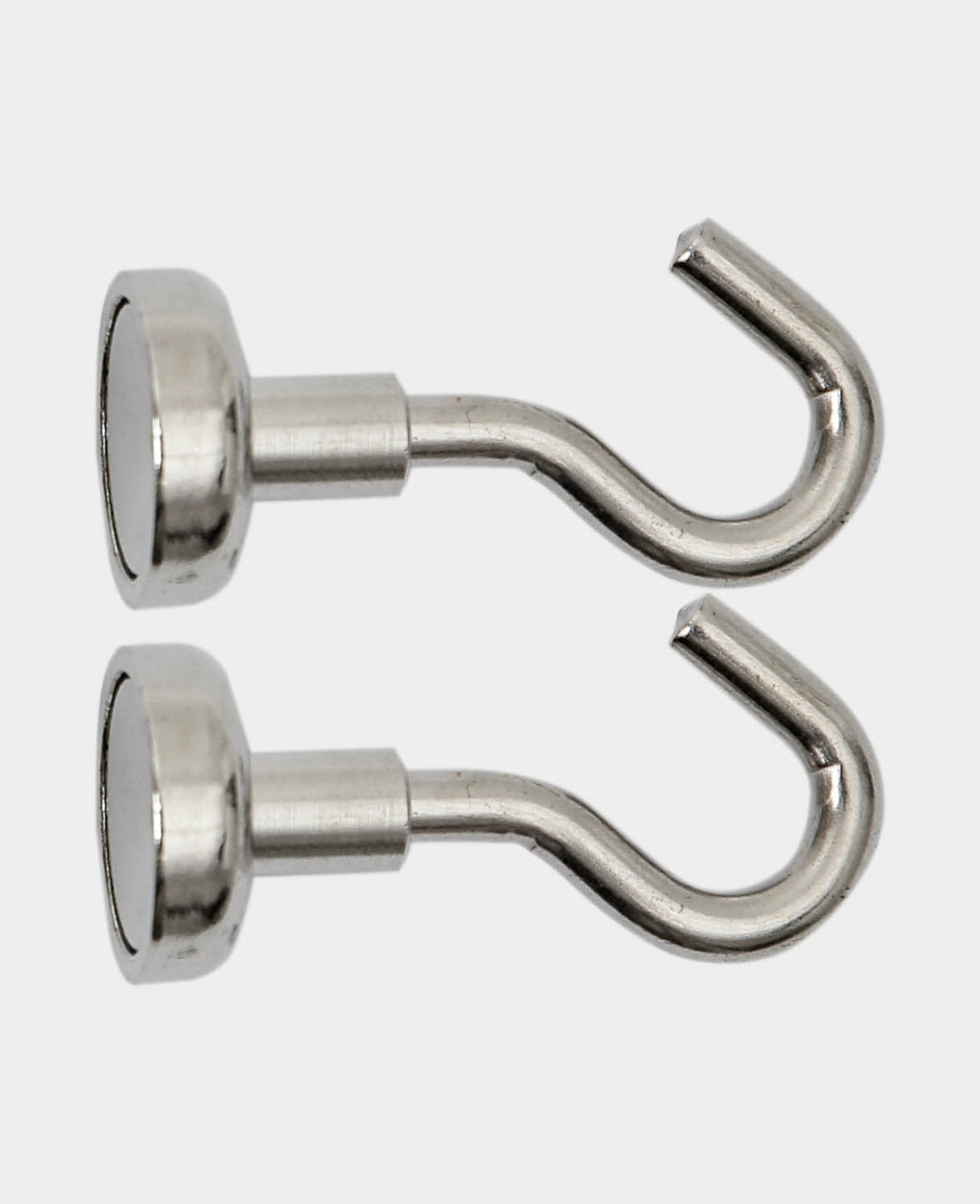 Magnethaken stark, Magnete mit abschraubbarem Haken, Silber, ø 1.6 x 3.6 cm, 2 Stück