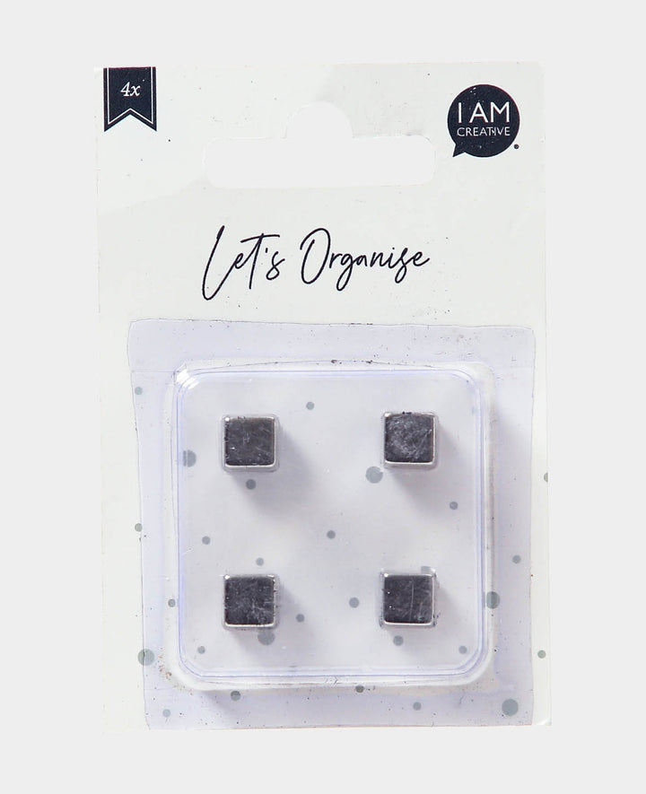 Magnete Quadrat stark, Würfelmagnete mit guter Haftkraft, Silber, 0.8 x 0.8 x 0.8 cm, 4 Stück