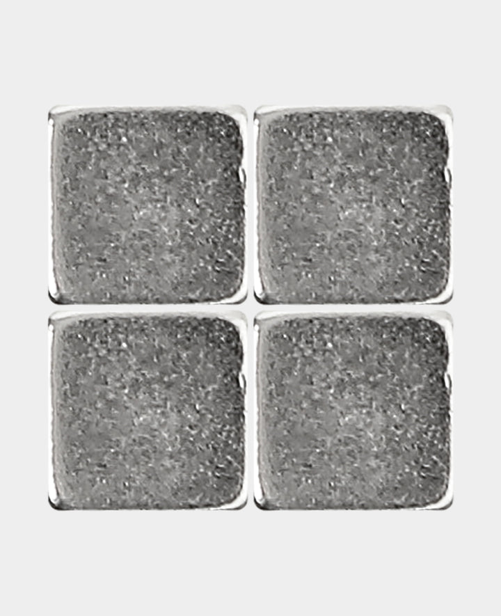 Magnete Quadrat stark, Würfelmagnete mit guter Haftkraft, Silber, 0.8 x 0.8 x 0.8 cm, 4 Stück