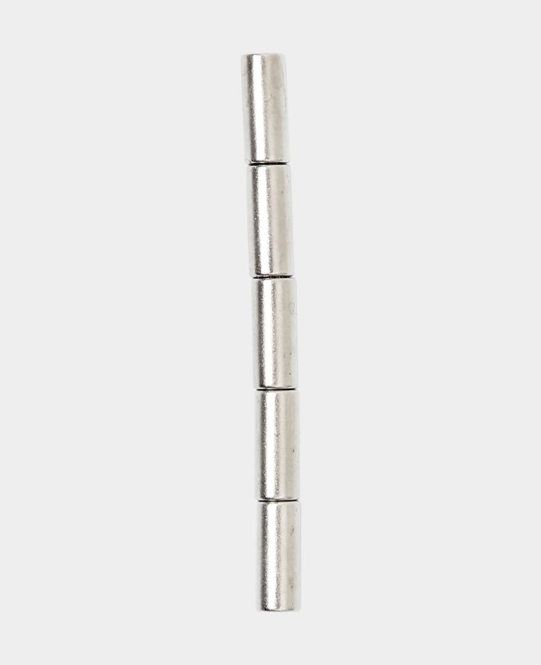 Strong Bar Magnets, Cylindrical Magnets for Various Crafts, Silver, ø 0.4 x 1 cm, 6 Pieces
