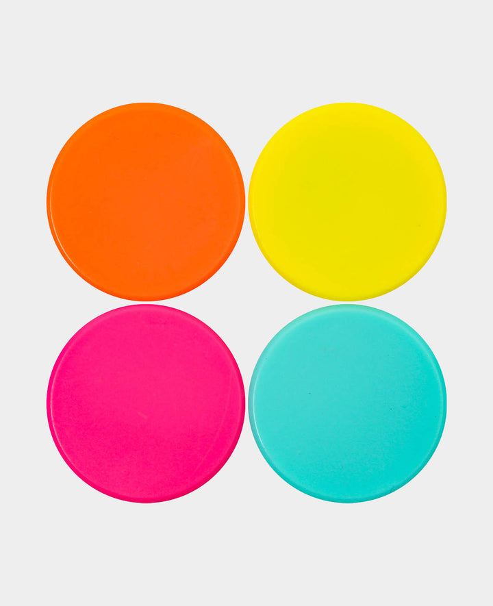 Magnete Button Neon, Knopfmagnete, Bunt, ø 3.2 x 0.8 cm, 4 Stück