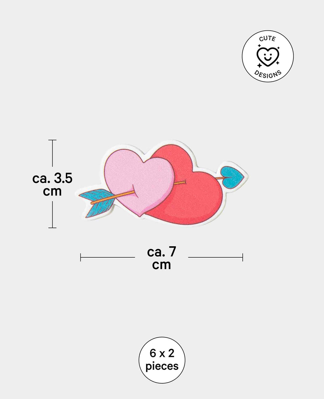 Magnete Herz, zum Basteln, Spielen und Dekorieren, 12 Stk.