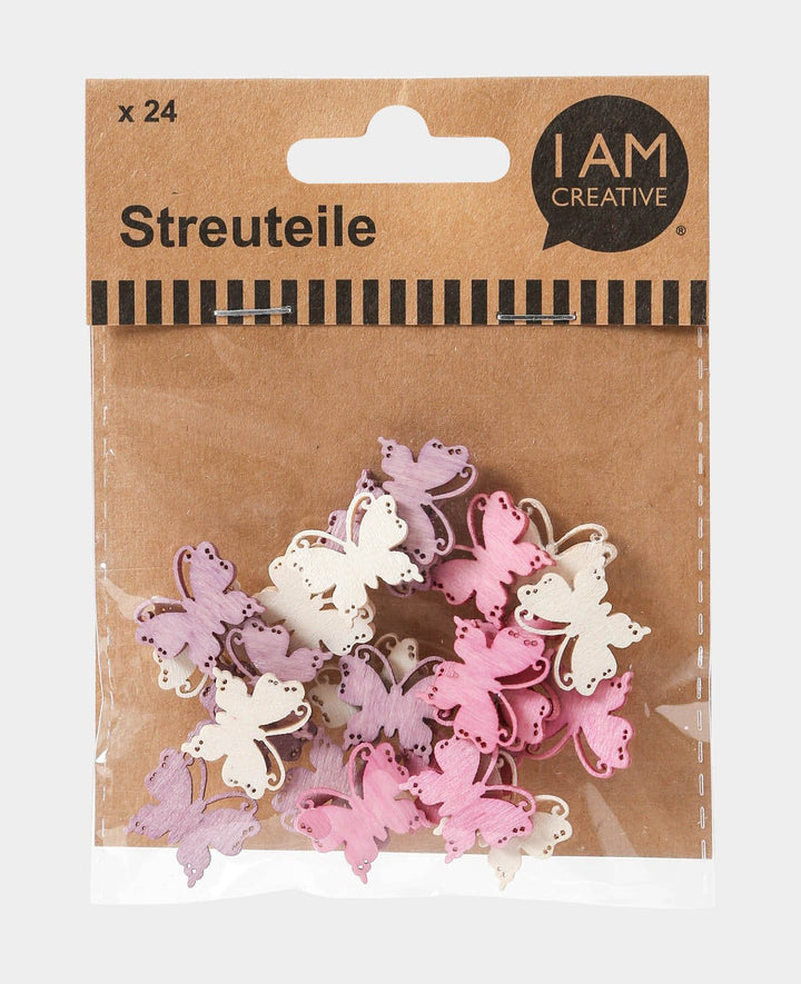 Streuteile Schmetterling lila, 24 Stk.