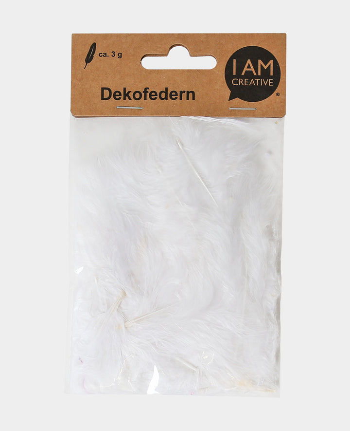 Dekofedern, Weiss, 5 - 8 cm