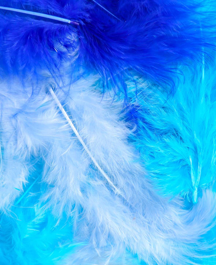 Dekofedern, Blau-Mix, 5 - 8 cm