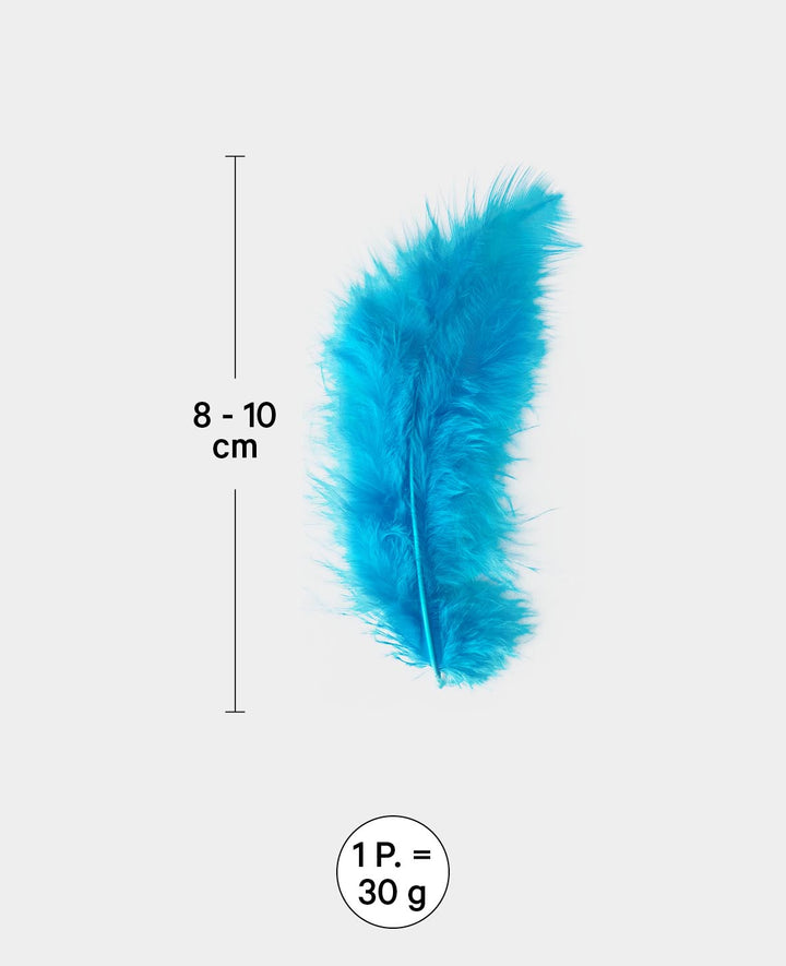 Schmuckfedernset Mix, bunt, 8-10 cm