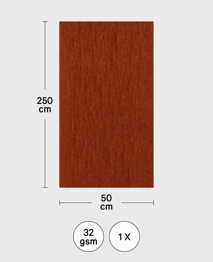 Crepe paper, Chestnut brown, 50 x 250 cm
