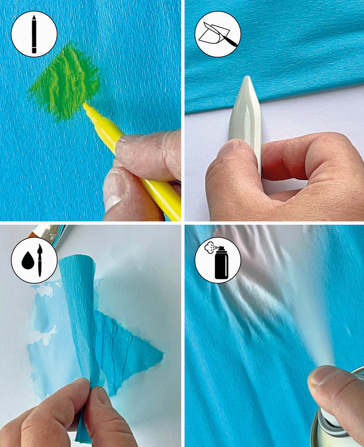 Krepppapier, Grasgrün, 50 x 250 cm