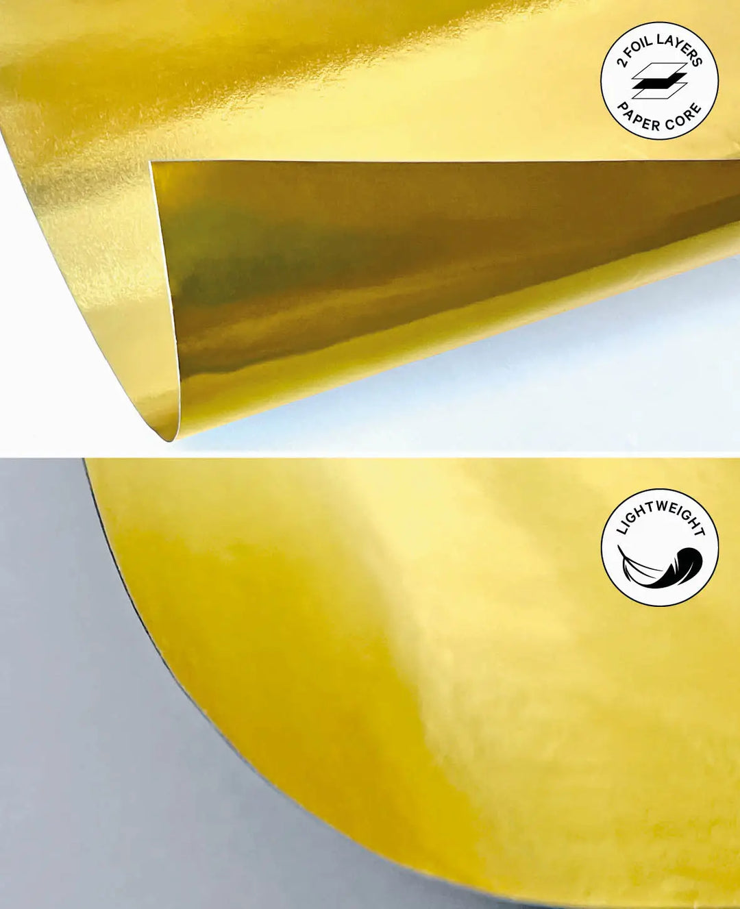 Alu-Bastelfolie, 50 x 78 cm, Gold/Gold, 90 g/m²