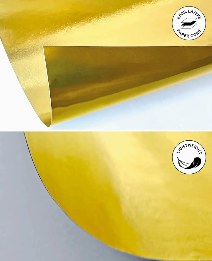 Alu-Bastelfolie, 50 x 78 cm, Gold/Gold, 90 g/m²