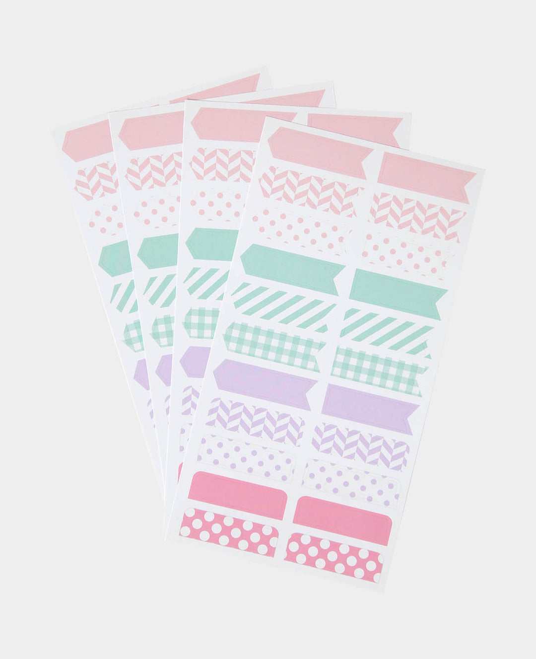 Sticker sheet with 22 stickers in pastel shades, approx. 1.1 x 4 cm, 88 pcs.