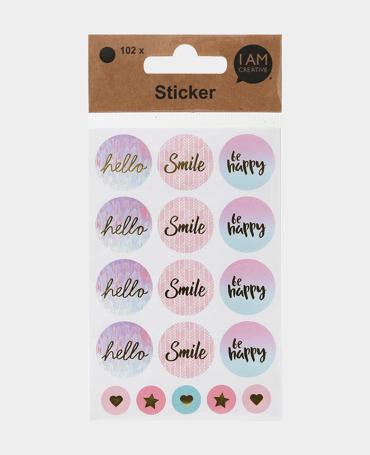 Sticker Smile, Pastell, ca. ø 2.2 cm, 102 Stk.