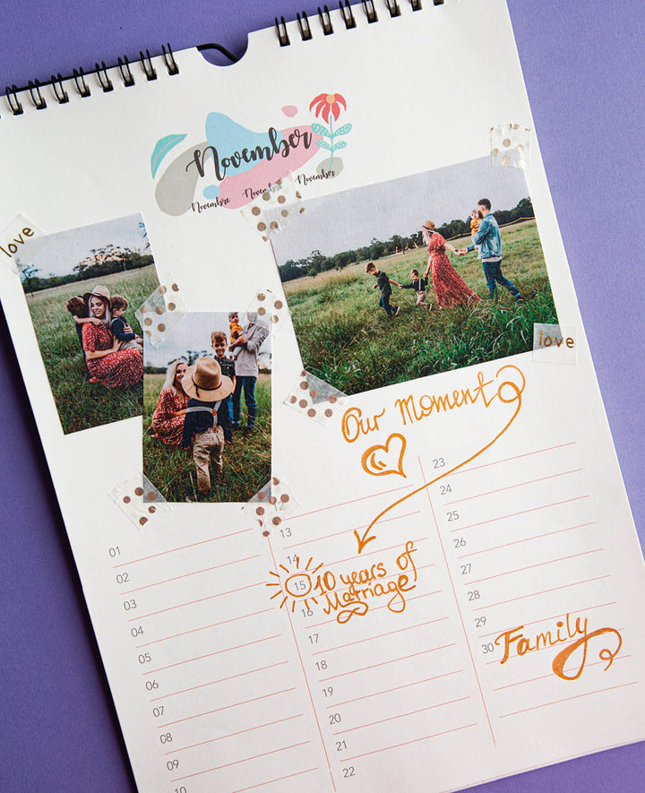 Kalender zum Basteln, 297 x 420 mm (A3), weiss, 1 Stk.