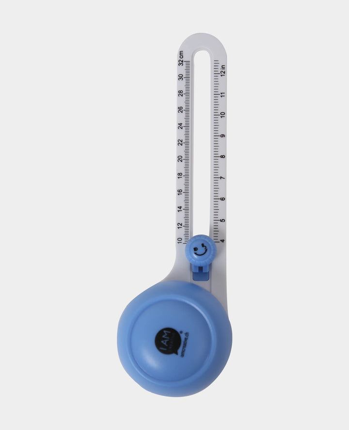 Paper Circle Cutter, 10 to 32 cm, infinitely adjustable, White &amp; Blue, 7 x 4 x 22.3 cm