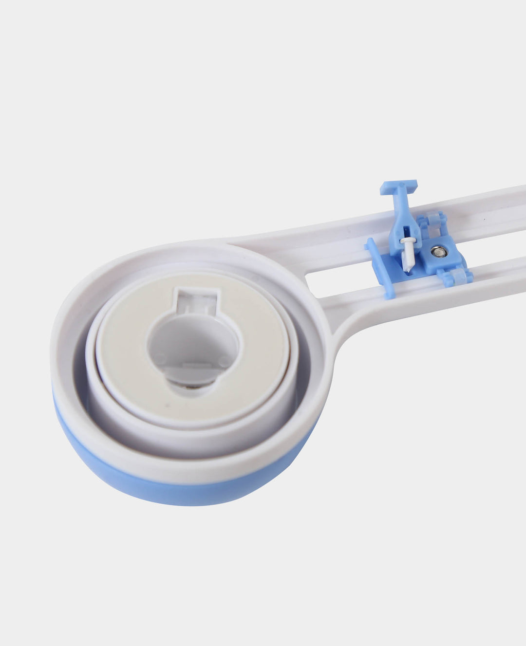 Paper Circle Cutter, 10 to 32 cm, infinitely adjustable, White &amp; Blue, 7 x 4 x 22.3 cm