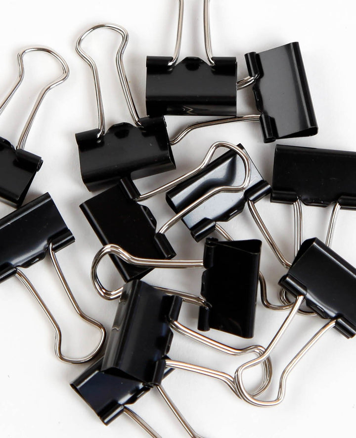 Papier Clips, schwarz, 22 x 35mm, 12 Stk.
