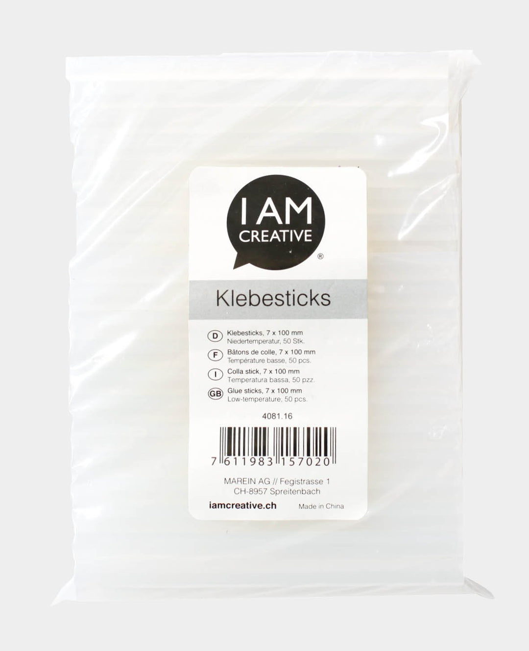 Klebesticks Heissleim, Weiss, 7 x 100 mm, 50 Stk.