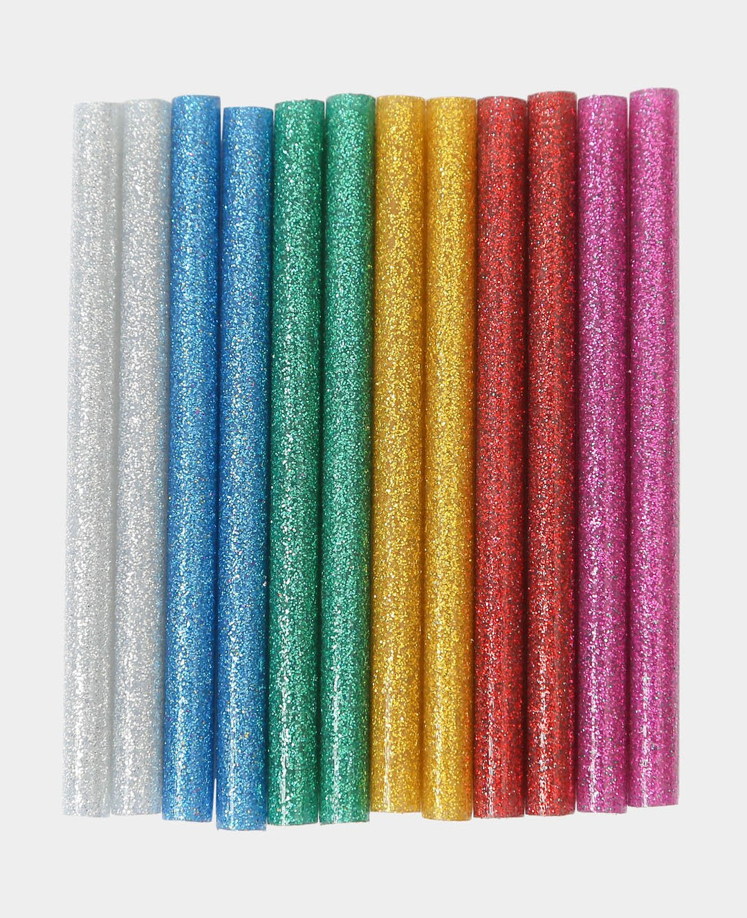 Klebesticks Heissleim Glitter, Bunt, 7 x 100 mm, 12 Stk.