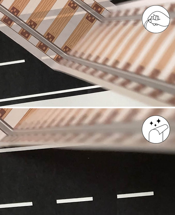 Washi Tape Set, Road &amp; Rail, 70 mm x 5 m, 2 Stk., Masking Tape Strassen- und Eisenbahnschienenklebeband für Kinder zum Spielen