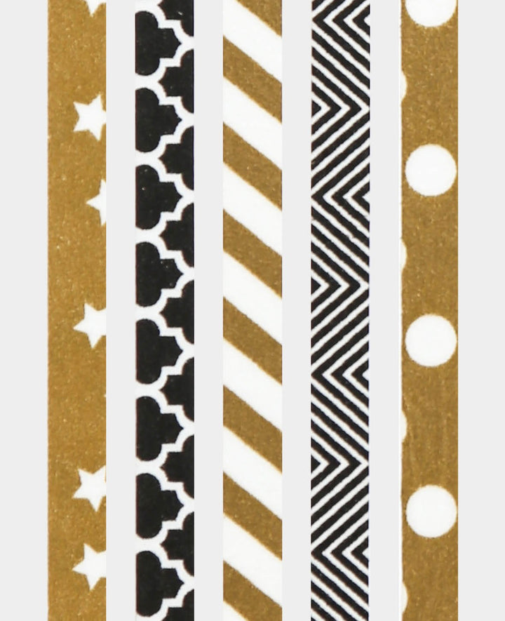 Washi Tape 6 mm x 6 m, éléments (lot de 5), Masking Tape