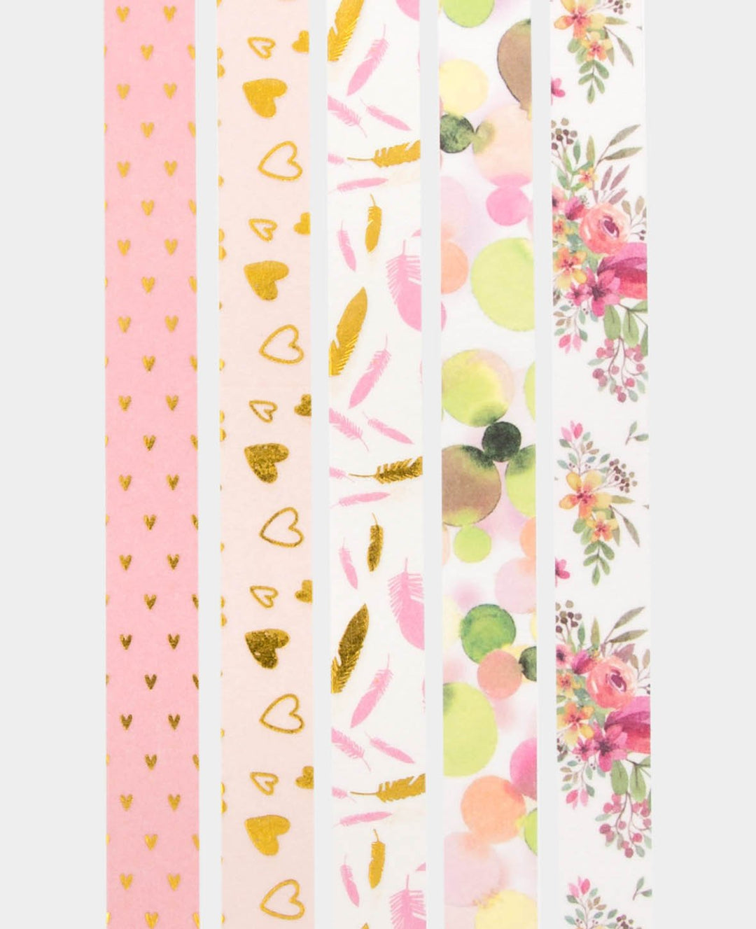 Set de Washi Tapes Love, 5 pièces, ruban de masquage