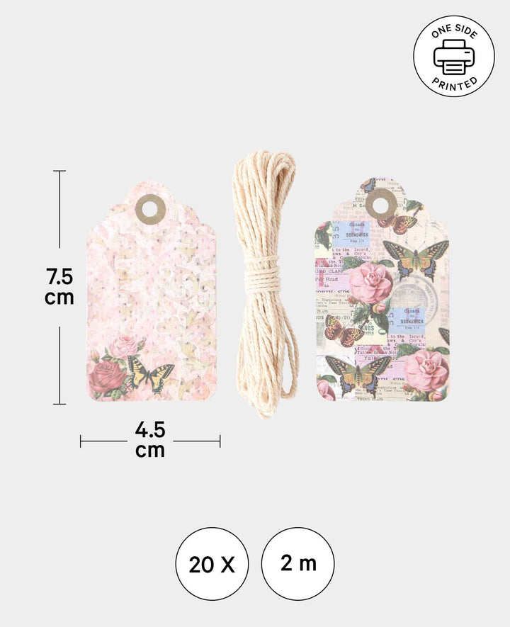 Gift Tag Set Romantic, 20 pcs.