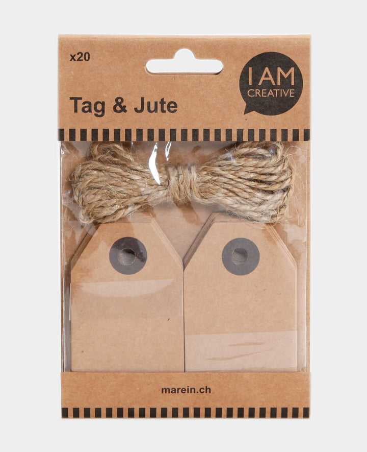 Geschenkanhänger Classic, Braun, 4.5 x 7.5 cm, 20 Stk.