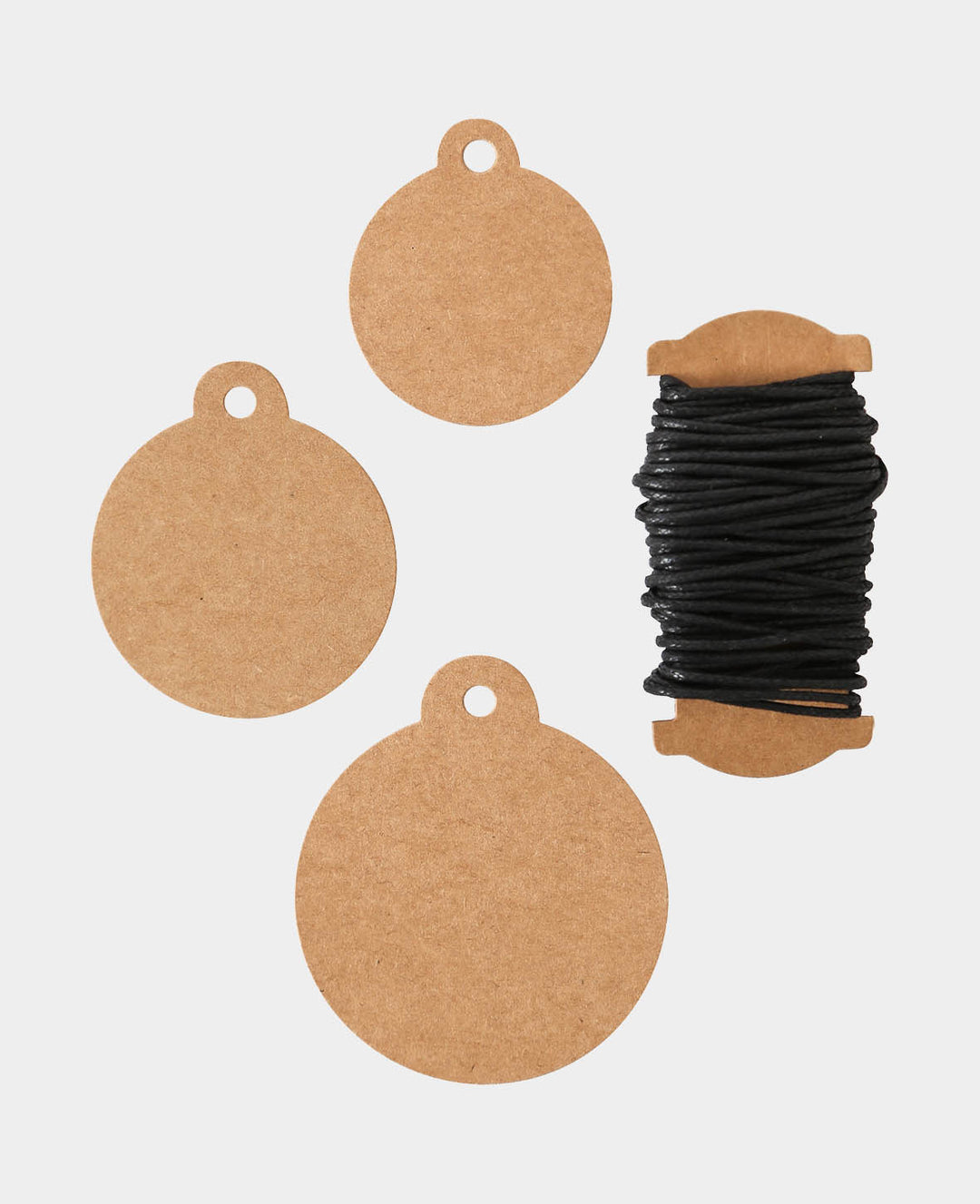 Gift tags natural round, 30 pcs.
