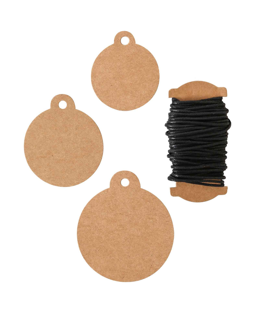 Pendant Round, Natural, 3x10 pcs.