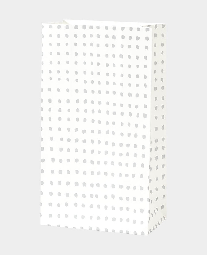 Geschenktüte weiss/silber, 12 x 21 cm,3 Stk.